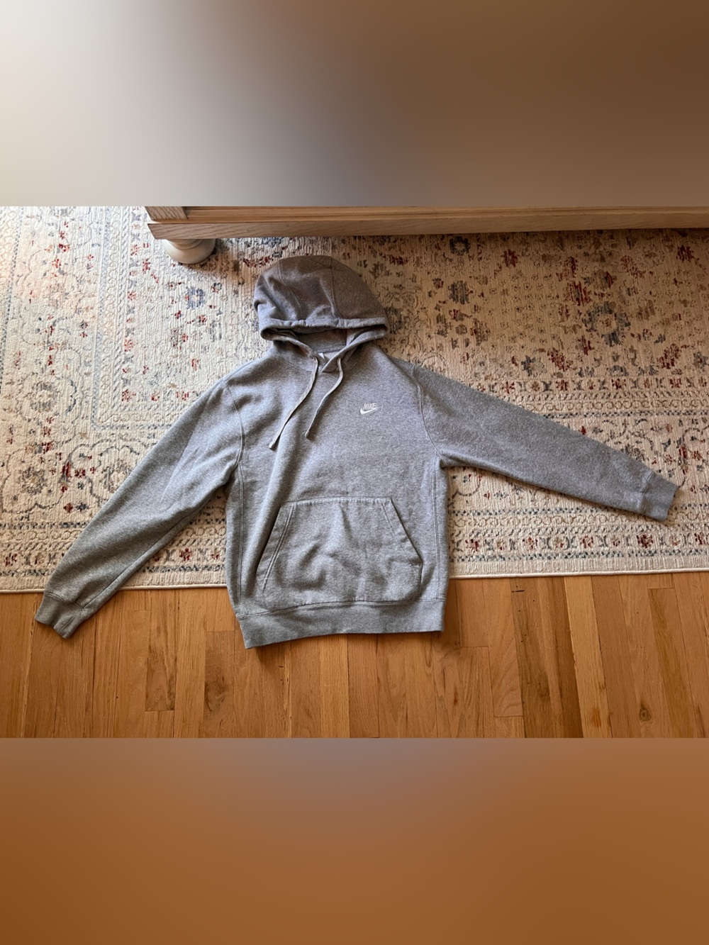 Nike Sportswear Club Pullover Fleece Hoodie size S small heather grey